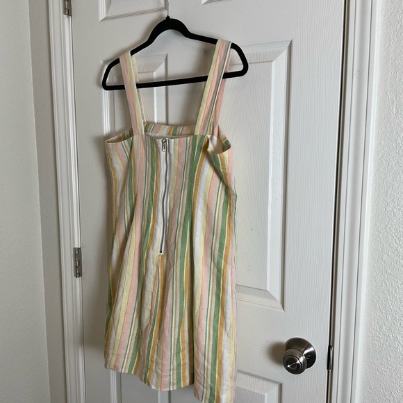 Forever 21 Striped Sleeveless Dress linen blend Size large - Picture 7 of 9
